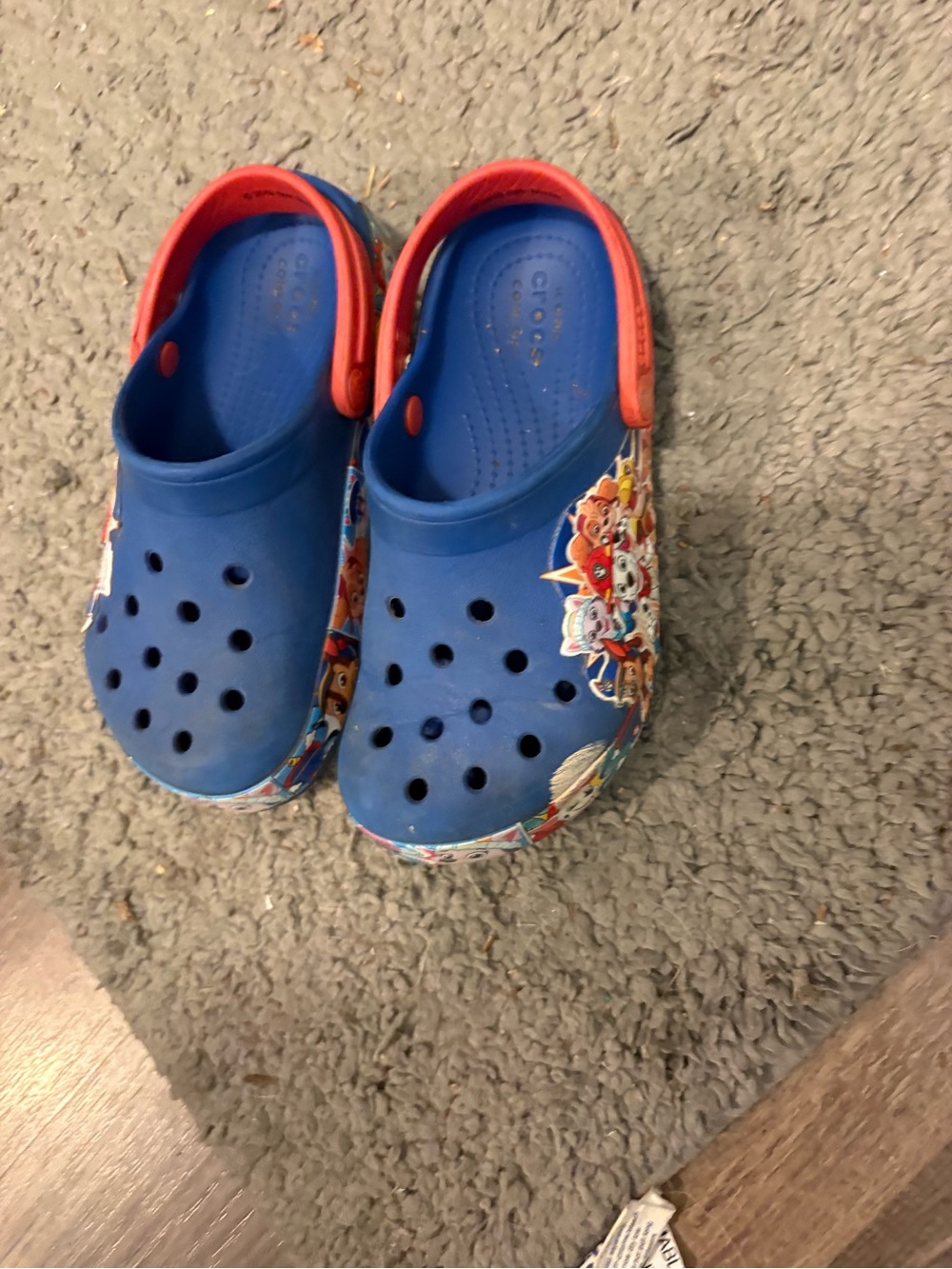 Paw Patrol Blue Kids Clogs with Red Strap
